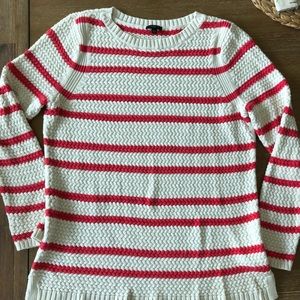 Talbots petite striped scoop neck sweater